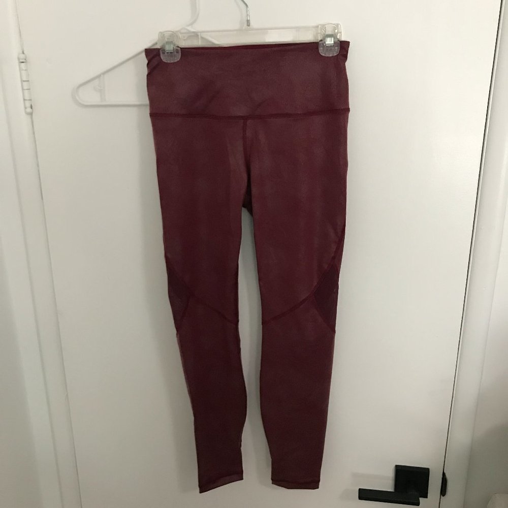 CRZ YOGA Women's Matte Coated Faux Leather Legging - Picture 4 of 5